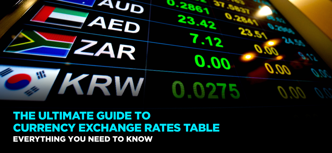 The Ultimate Guide to Currency Exchange Rates Table: Everything You Need to Know