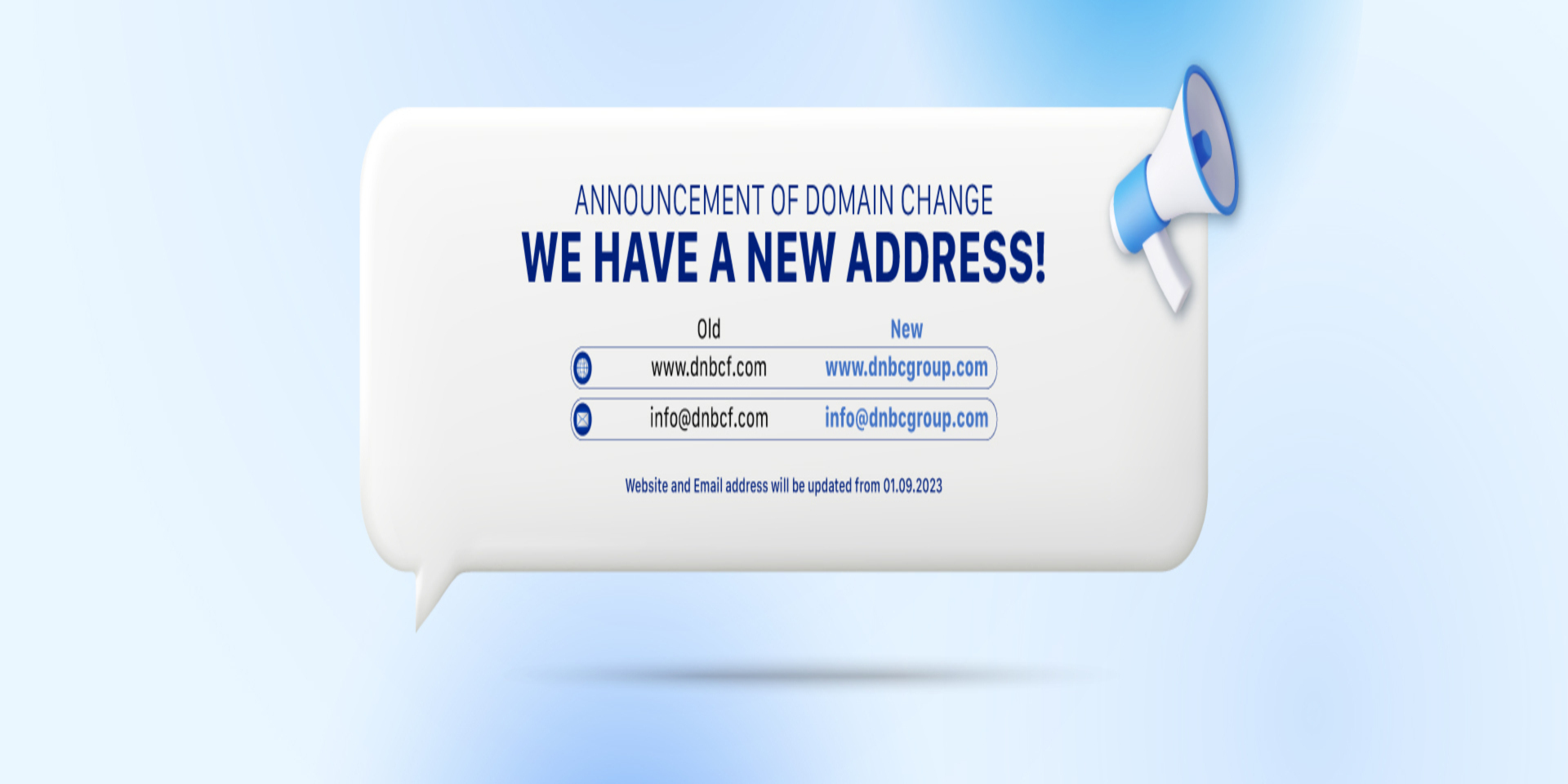 Announcement of Domain Change